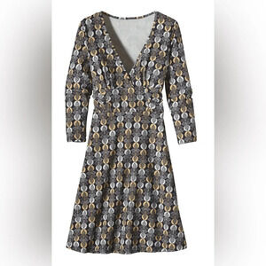 EUC Like New Patagonia 3/4 sleeve Margot dress Organic Cotton Blend Small